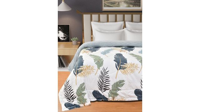 Florida Unisex Off White Microfiber Comforter (150 GSM)