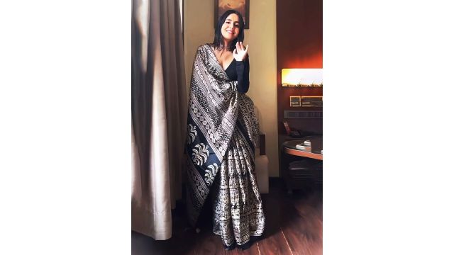 KALINI Kalamkari Printed Block Print Saree