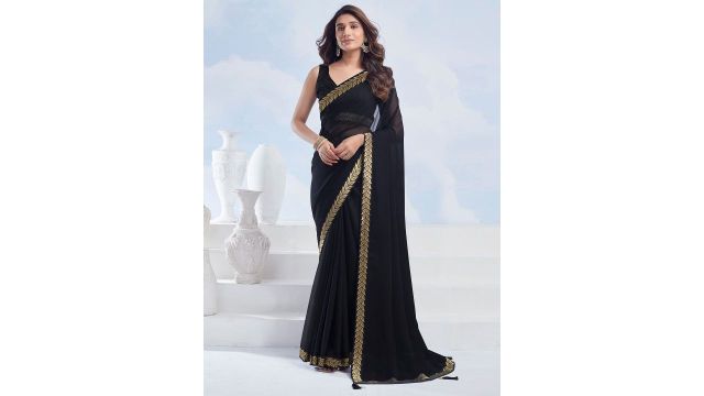 KALINI Woven Design Pure Georgette Saree