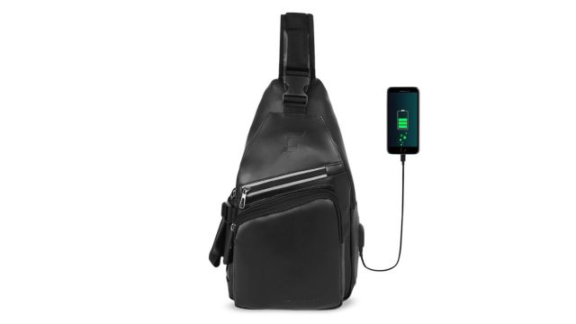 SPOTIC Unisex Brand Logo Printed Crossbody Shoulder Bag