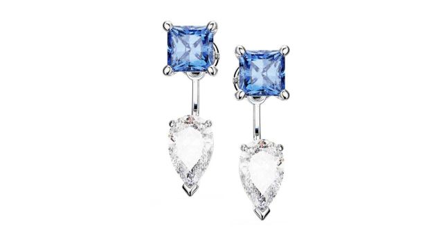 SWAROVSKI Blue Contemporary Drop Earrings