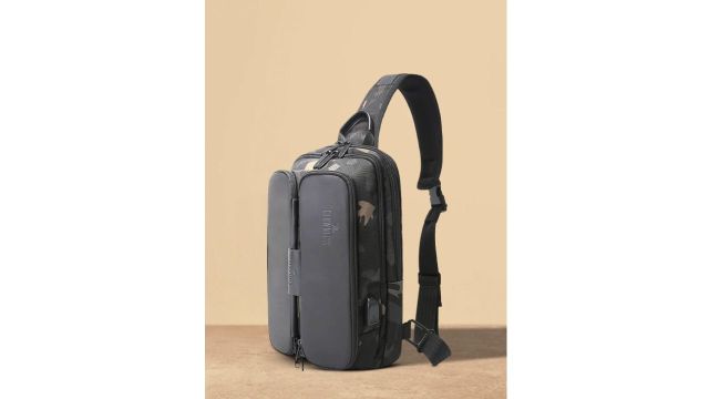 THE CLOWNFISH Black Single Shoulder Waterproof Antitheft Crossbody Bag